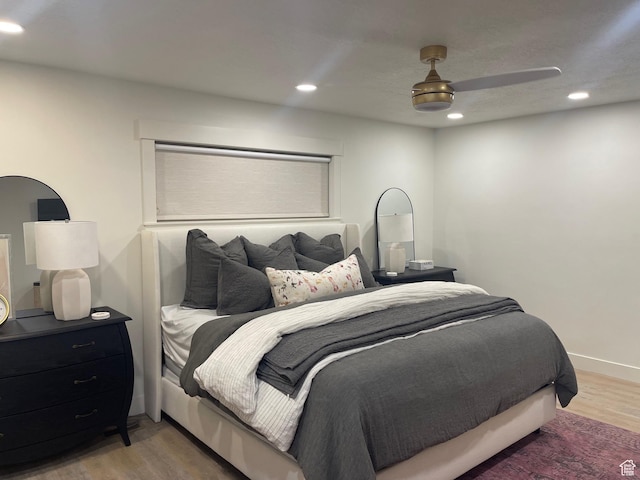 1136 E 3580 S, Millcreek, UT 84106 - bedroom with recessed lighting, light wood-style floors, and baseboards