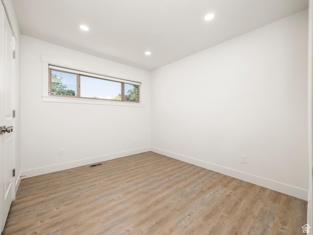 1136 E 3580 S, Millcreek, UT 84106 - empty room with baseboards, light wood-style flooring, and recessed lighting