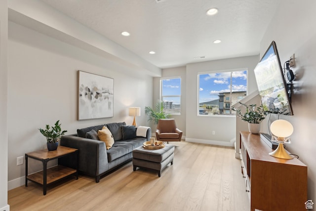 6625 Mountain Alder Way Unit 24, Park City, UT 84098 - living room featuring light wood-style floors, recessed lighting, and baseboards
