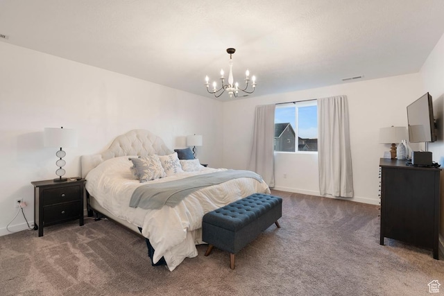 144 E Shorewood Dr S, Saratoga Springs, UT 84045 - carpeted bedroom with a chandelier and baseboards