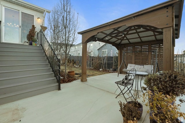 144 E Shorewood Dr S, Saratoga Springs, UT 84045 - view of patio with a gazebo and stairway
