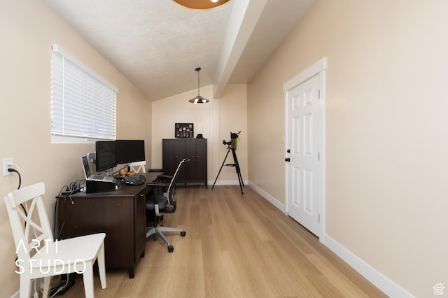 950 E 120 S, Orem, UT 84097 - home office featuring light wood-style floors, lofted ceiling, and baseboards