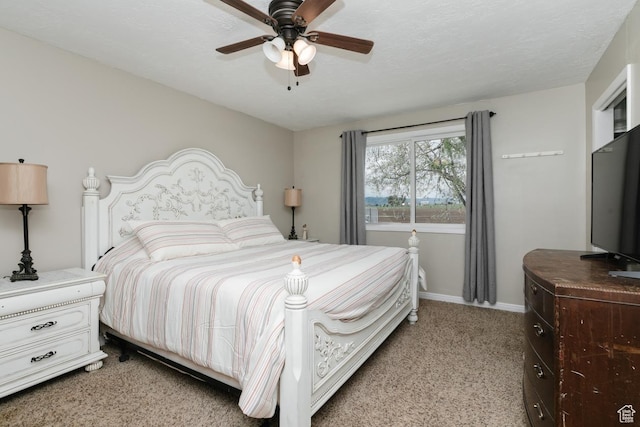 3704 S State St, Preston, ID 83263 - bedroom with light carpet, baseboards, and ceiling fan