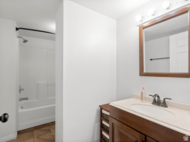 1491 Bryan Rd, Erda, UT 84074 - full bathroom with vanity, shower / bath combination, and tile patterned floors