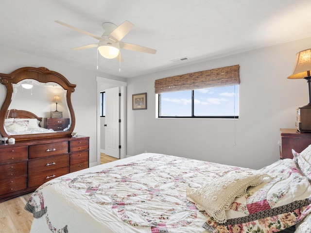 1491 Bryan Rd, Erda, UT 84074 - bedroom with light wood-style flooring and a ceiling fan