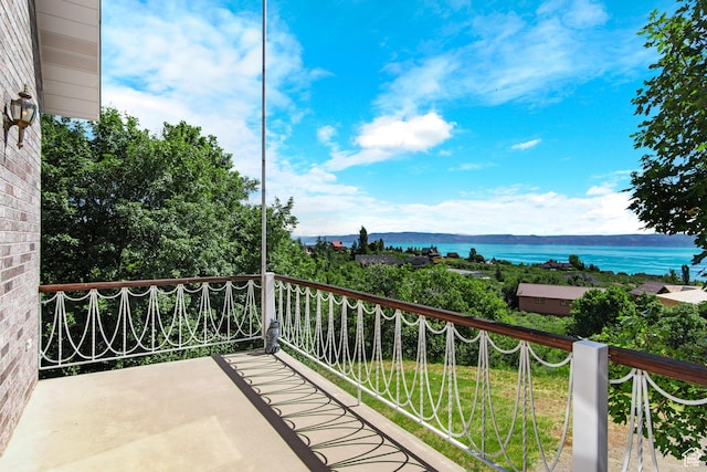 27 Lake W Cir, Fish Haven, ID 83287 - balcony with a water view