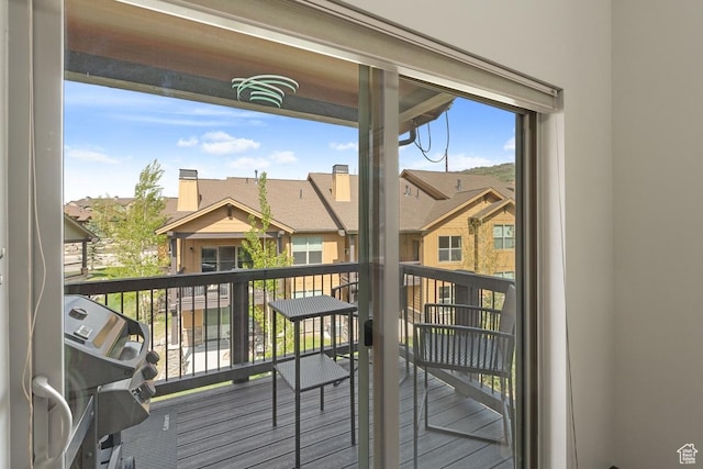 14311 N Buck Horn Trl Unit 42N, Kamas, UT 84036 - balcony featuring area for grilling and a residential view
