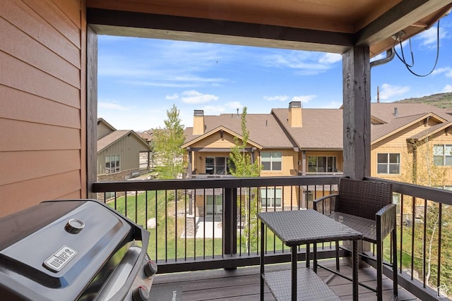 14311 N Buck Horn Trl Unit 42N, Kamas, UT 84036 - wooden deck with a residential view and a grill