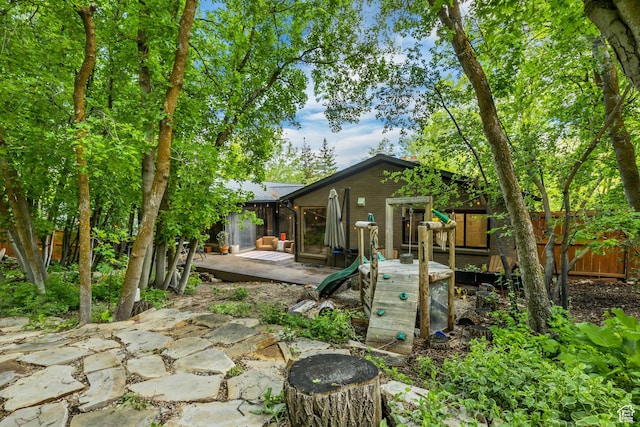 2634 S Cave Hollow Way, Bountiful, UT 84010 - back of house featuring a wooden deck