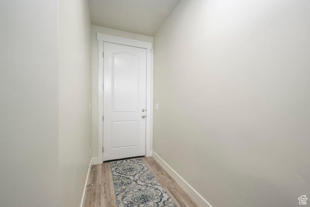 2068 N 3830 W, Lehi, UT 84043 - doorway to outside with baseboards and light wood-style floors