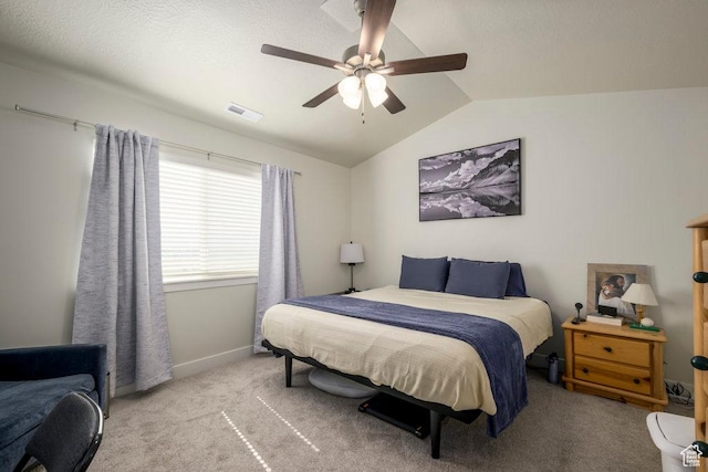 2068 N 3830 W, Lehi, UT 84043 - bedroom with lofted ceiling, carpet floors, ceiling fan, and baseboards