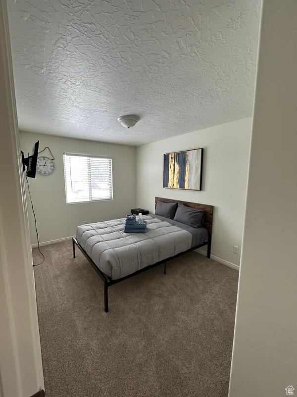 672 N 100 W, Vernal, UT 84078 - bedroom with carpet and a textured ceiling