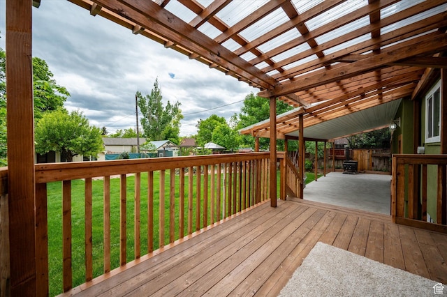430 W 550 N, Logan, UT 84321 - wooden terrace featuring a pergola