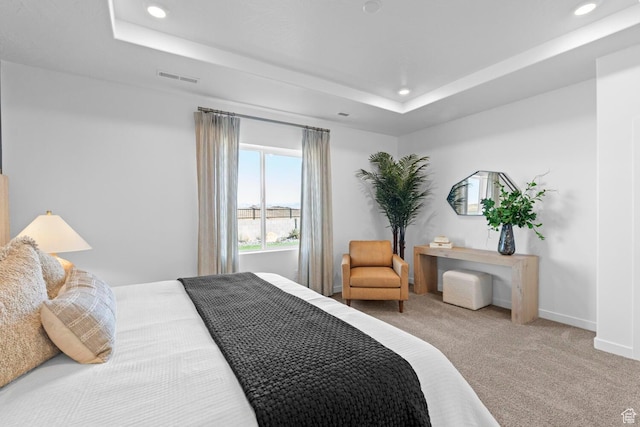 3719 E Padre Cv Unit 4092, Washington, UT 84780 - bedroom with recessed lighting, a raised ceiling, carpet, and baseboards