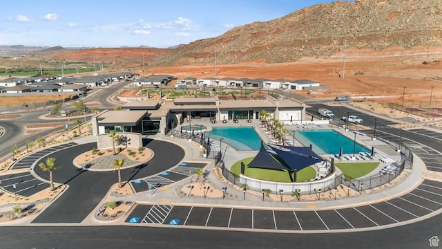 3719 E Padre Cv Unit 4092, Washington, UT 84780 - aerial overview of property's location featuring a pool area and mountains