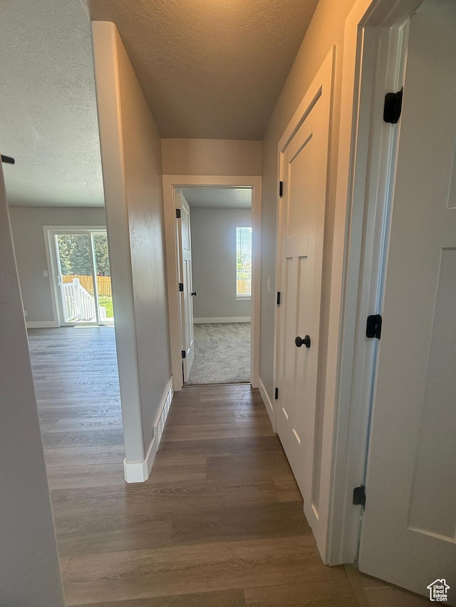 268 S 400 W, Tooele, UT 84074 - corridor featuring wood finished floors, a textured ceiling, healthy amount of natural light, and baseboards