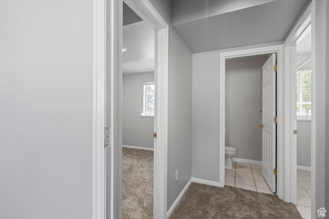 714 N 300 W, American Fork, UT 84003 - hall with carpet flooring, baseboards, and tile patterned flooring