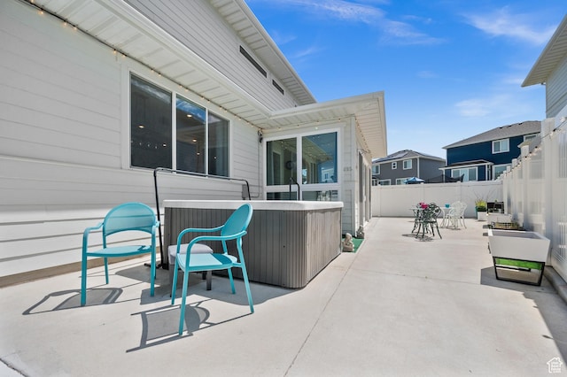 1067 W Ludington Ct, Bluffdale, UT 84065 - fenced backyard featuring a patio and a hot tub