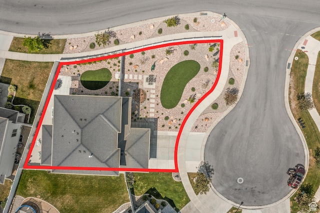 1067 W Ludington Ct, Bluffdale, UT 84065 - aerial overview of property's location featuring property parcel outlined