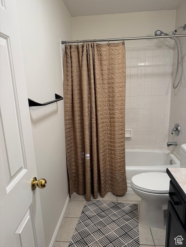 3996 S 855 E # B E, Millcreek, UT 84107 - bathroom with tile patterned flooring, shower / bath combo with shower curtain, toilet, and vanity