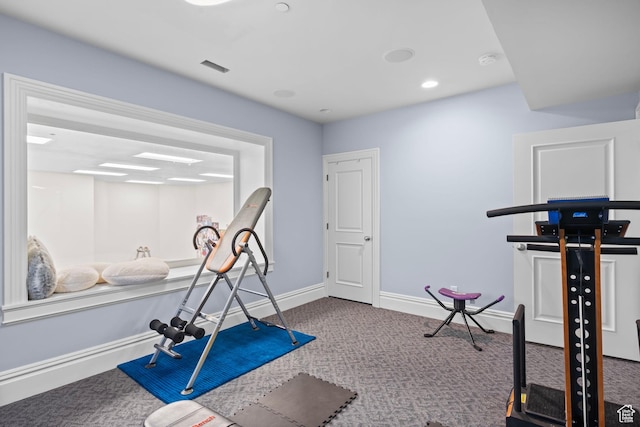 3291 E 1300 N, Layton, UT 84040 - exercise area with carpet floors, baseboards, and recessed lighting