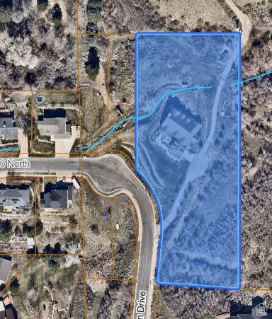 3291 E 1300 N, Layton, UT 84040 - map / location with property boundaries highlighted