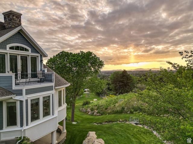 3291 E 1300 N, Layton, UT 84040 - view of grassy yard featuring a balcony