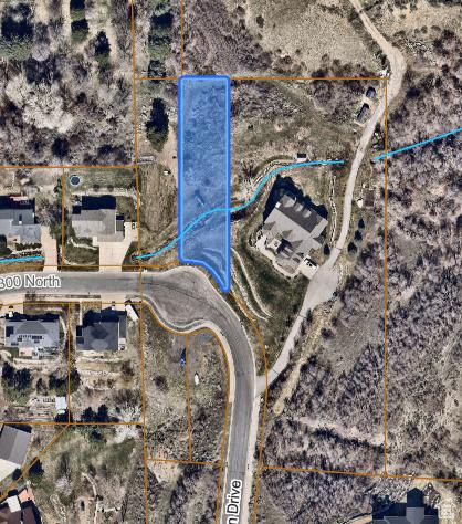 3291 E 1300 N, Layton, UT 84040 - aerial overview of property's location featuring property parcel outlined