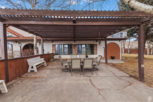 154 E 950 N, Glenwood, UT 84730 - view of patio with a pergola and outdoor dining area