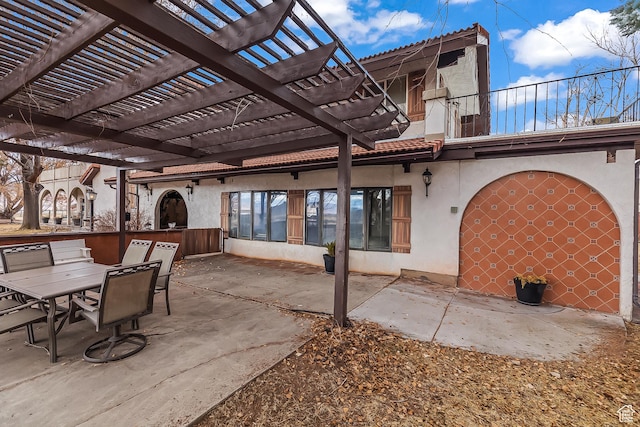 154 E 950 N, Glenwood, UT 84730 - view of patio / terrace featuring outdoor dining space and a pergola