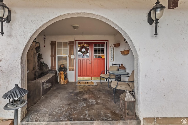 154 E 950 N, Glenwood, UT 84730 - property entrance featuring stucco siding