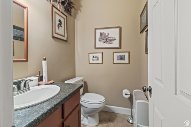 154 E 950 N, Glenwood, UT 84730 - half bath featuring toilet, vanity, and baseboards