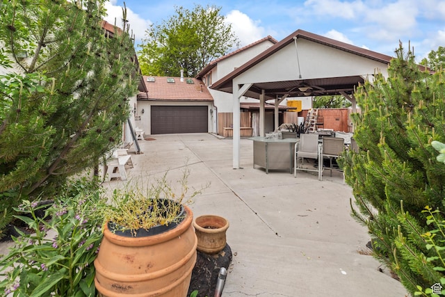 154 E 950 N, Glenwood, UT 84730 - view of patio / terrace featuring a garage
