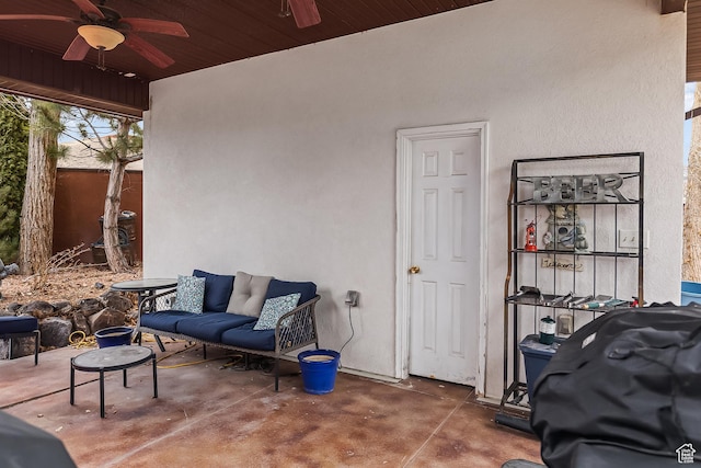 154 E 950 N, Glenwood, UT 84730 - view of patio with a ceiling fan