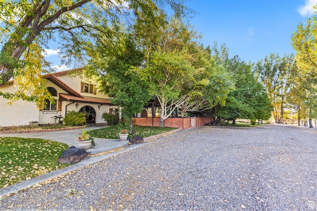154 E 950 N, Glenwood, UT 84730 - view of front of home with stucco siding and gravel driveway