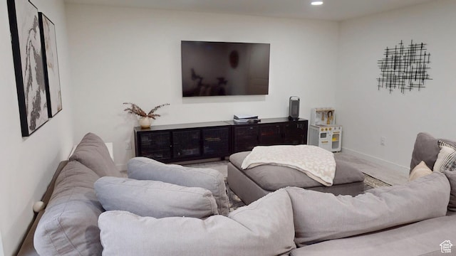 9367 N Vernham Way E, Eagle Mountain, UT 84005 - living room with baseboards and recessed lighting