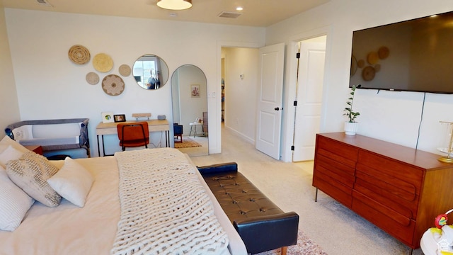 9367 N Vernham Way E, Eagle Mountain, UT 84005 - carpeted bedroom with arched walkways and recessed lighting