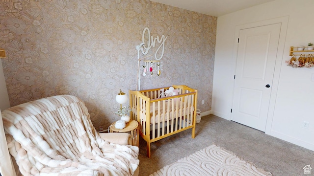 9367 N Vernham Way E, Eagle Mountain, UT 84005 - carpeted bedroom featuring a nursery area and baseboards