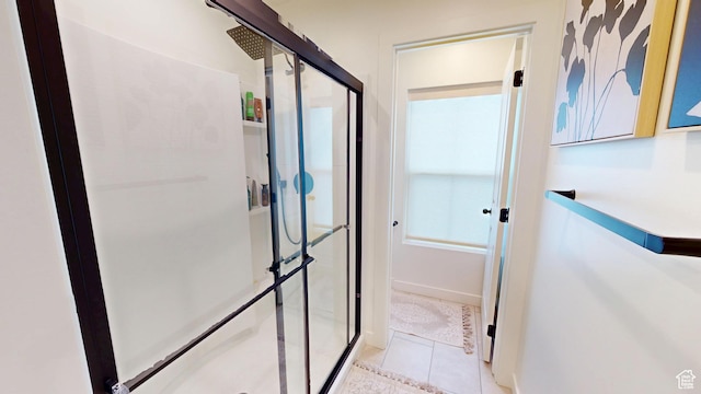 9367 N Vernham Way E, Eagle Mountain, UT 84005 - full bathroom with a shower stall and tile patterned flooring