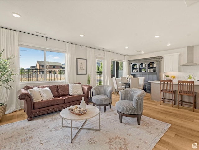 1512 W Fiore St, Farmington, UT 84025 - living area featuring recessed lighting and light wood-type flooring