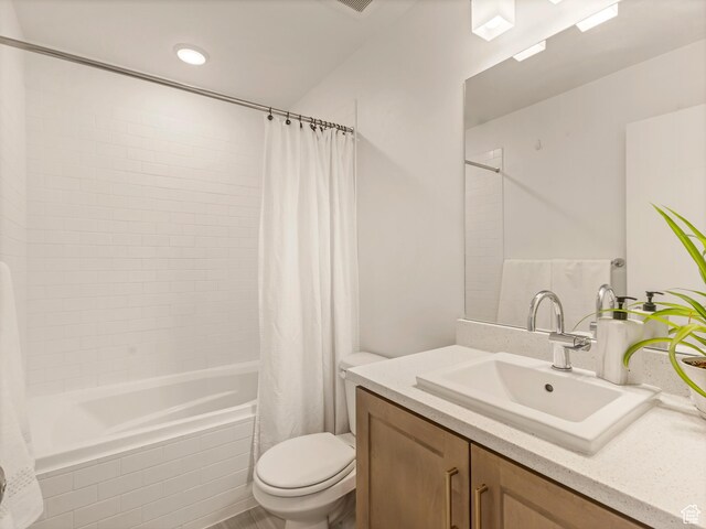 1512 W Fiore St, Farmington, UT 84025 - bathroom with tiled shower / bath, vanity, and toilet