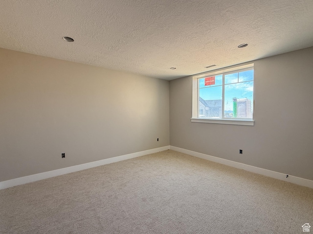 4280 N 100 E, North Ogden, UT 84414 - unfurnished room with light carpet, baseboards, a textured ceiling, and recessed lighting