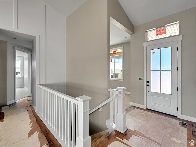 4280 N 100 E, North Ogden, UT 84414 - foyer entrance featuring vaulted ceiling and baseboards