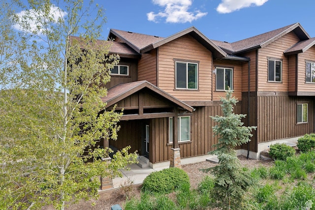 1757 E Longview Dr Unit 87, Hideout, UT 84036 - rustic home featuring a shingled roof and board and batten siding