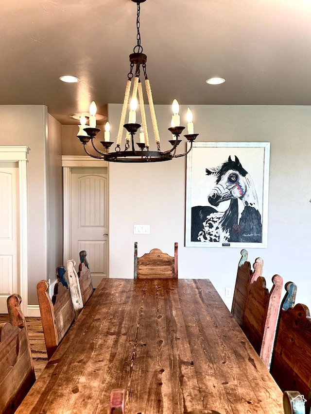 1471 N 3500 E, Ballard, UT 84066 - dining room with a chandelier and recessed lighting
