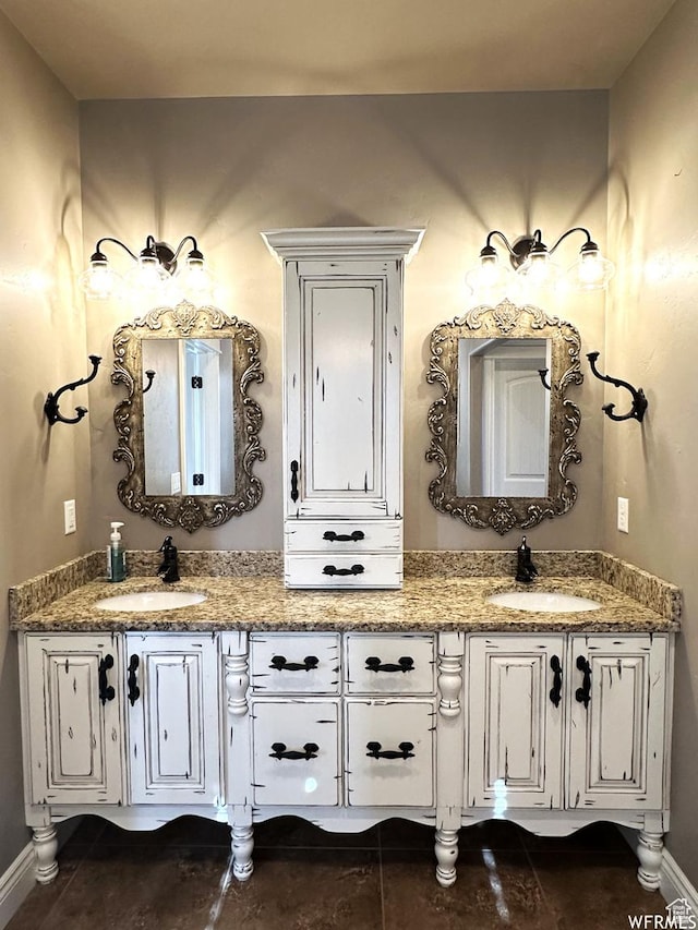 1471 N 3500 E, Ballard, UT 84066 - bathroom with double vanity, baseboards, and tile patterned flooring