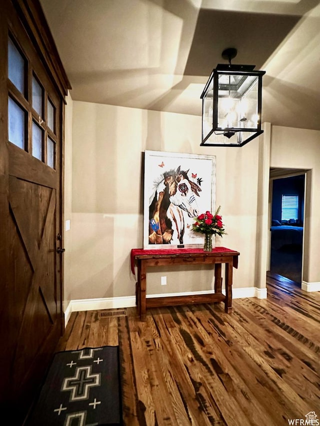 1471 N 3500 E, Ballard, UT 84066 - foyer featuring baseboards and wood finished floors