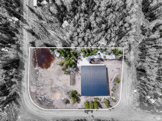 466 N Elk Dr, Brian Head, UT 84719 - view from above of property with property boundaries highlighted