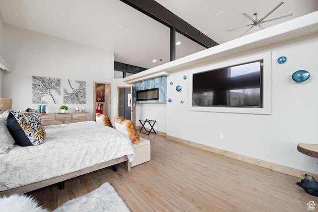 466 N Elk Dr, Brian Head, UT 84719 - bedroom featuring wood finished floors, recessed lighting, and baseboards