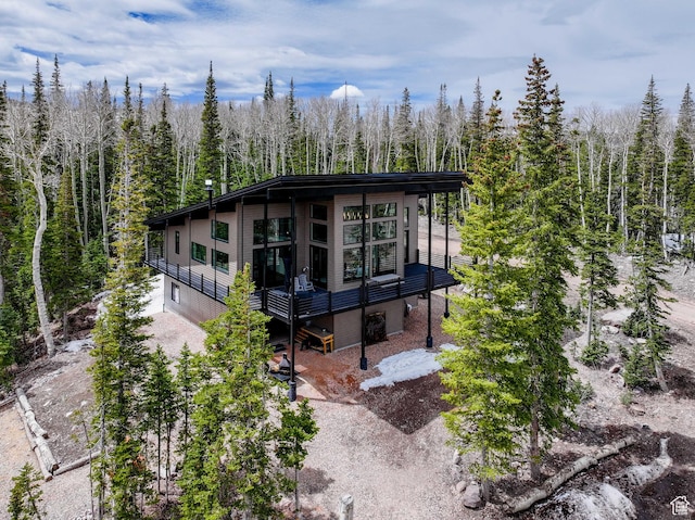 466 N Elk Dr, Brian Head, UT 84719 - back of house featuring a view of trees